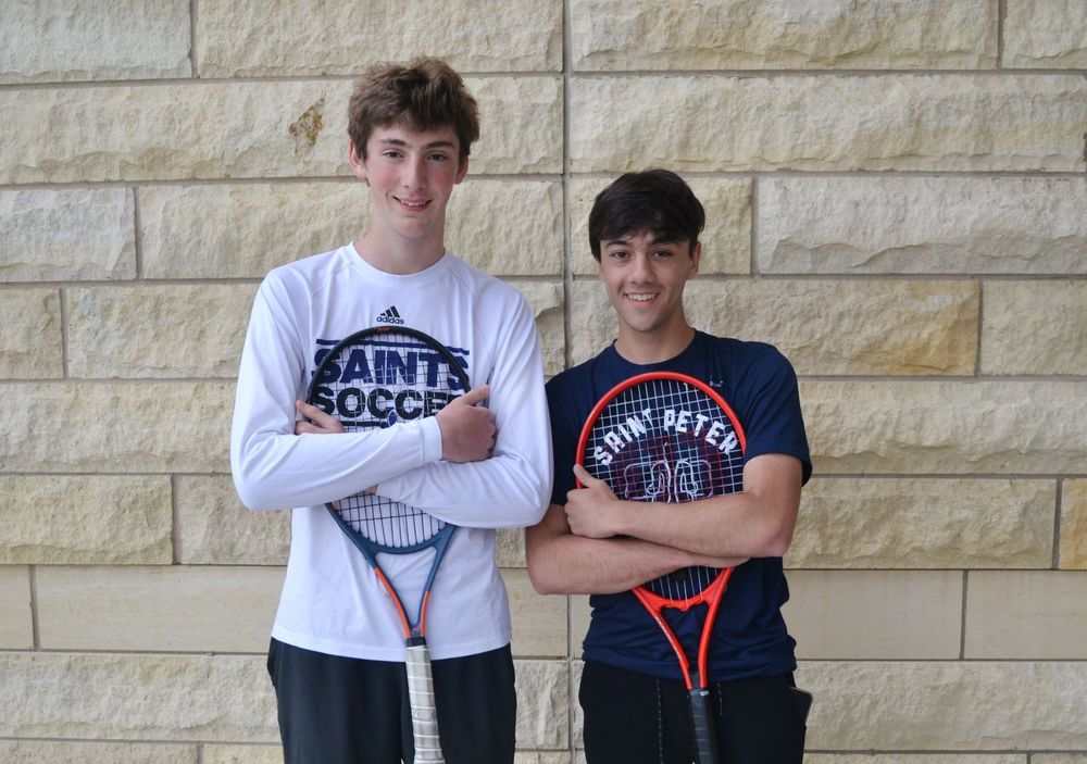   SPHS exchange student Federico (Fede)   Zimmerman (right) with Marty Anderson   (left), who is part of Fede's host family.