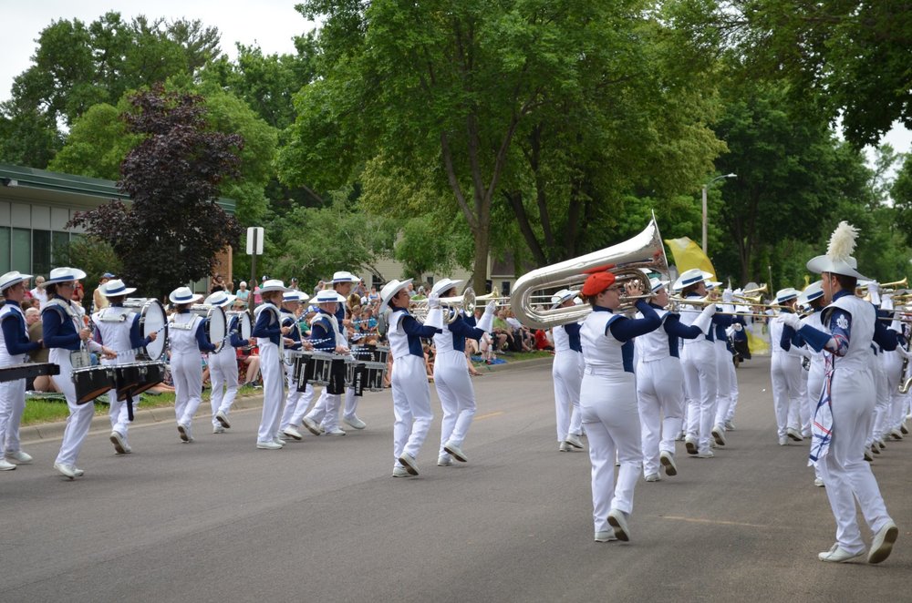 SPHS Marching Saints at the Litchfield competition parade