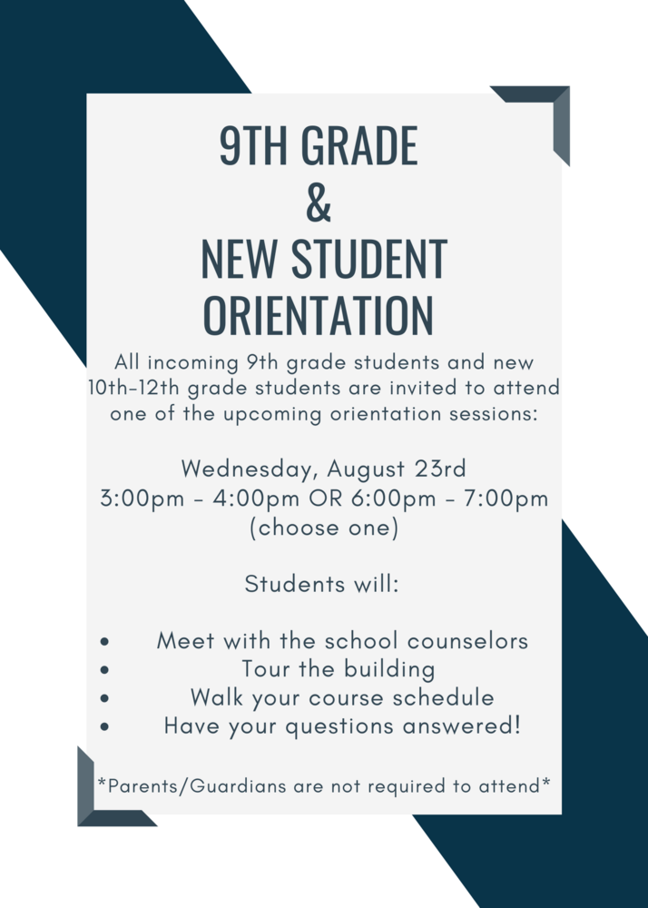 SPHS 9th grade & new student orientation